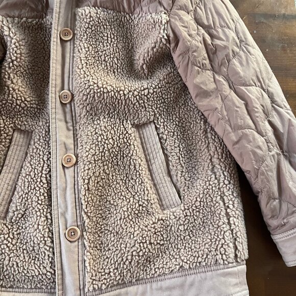 Madewell Mauve Quilted Sherpa Jacket - Picture 5 of 6